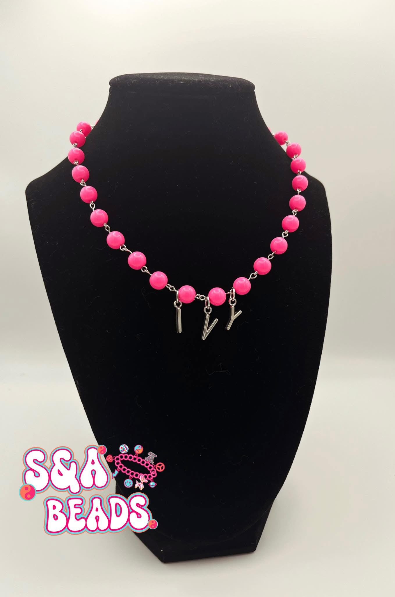 Eye pin Name necklace