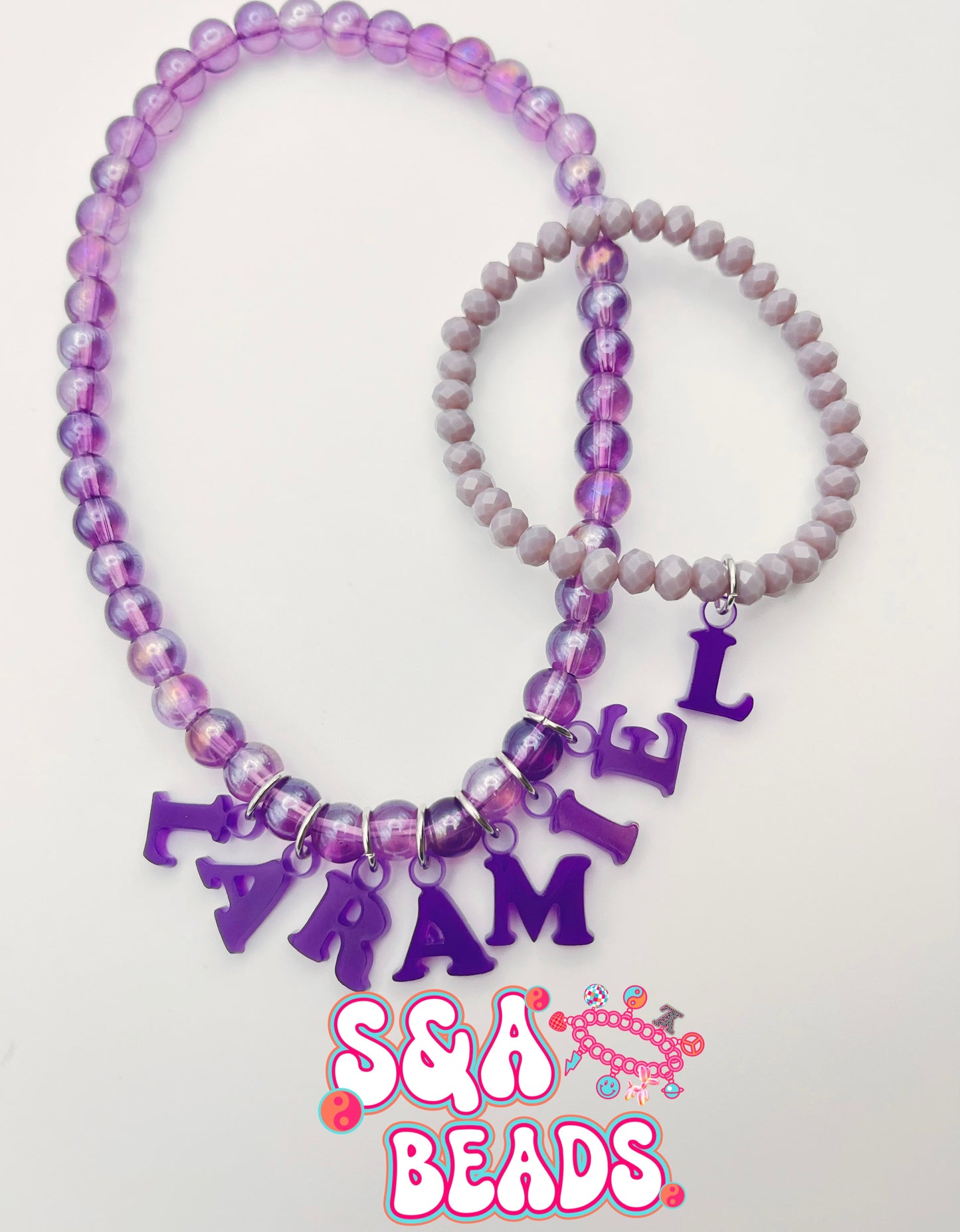 Acrylic necklace & bracelet set