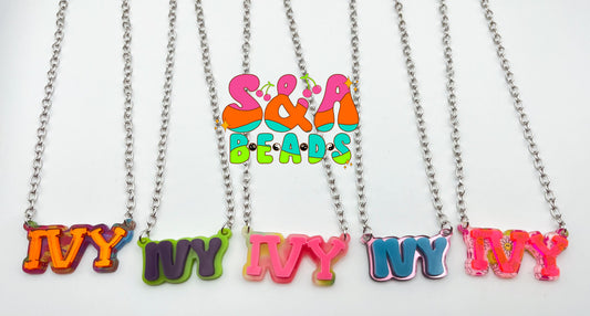 5 Mystery Chain Name Necklaces