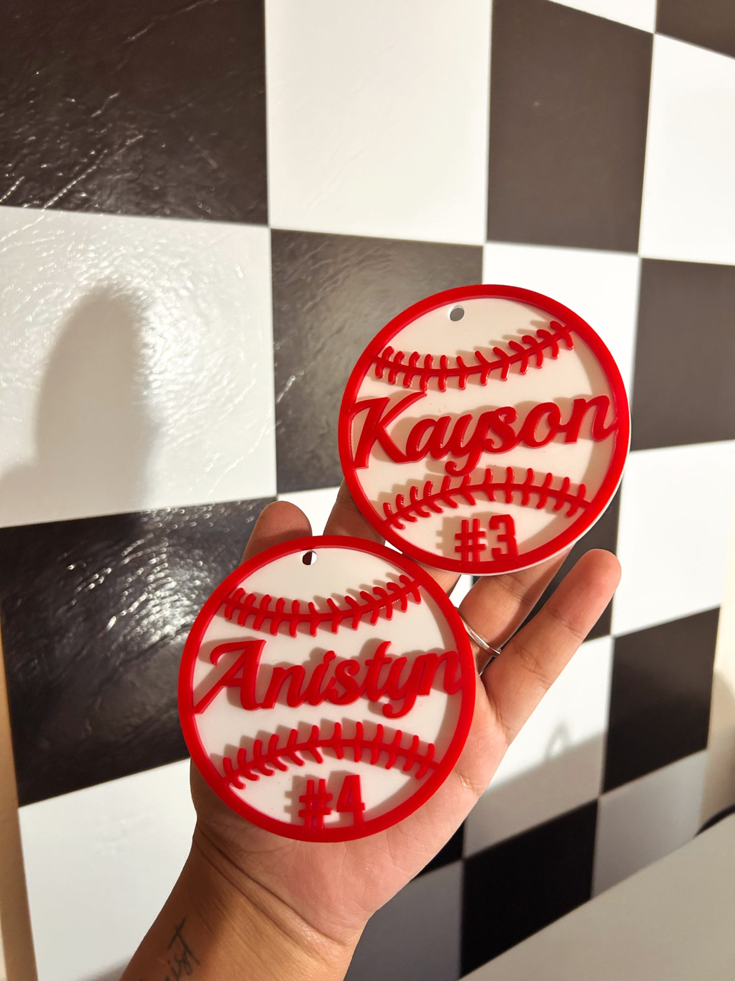 Baseball bag tag