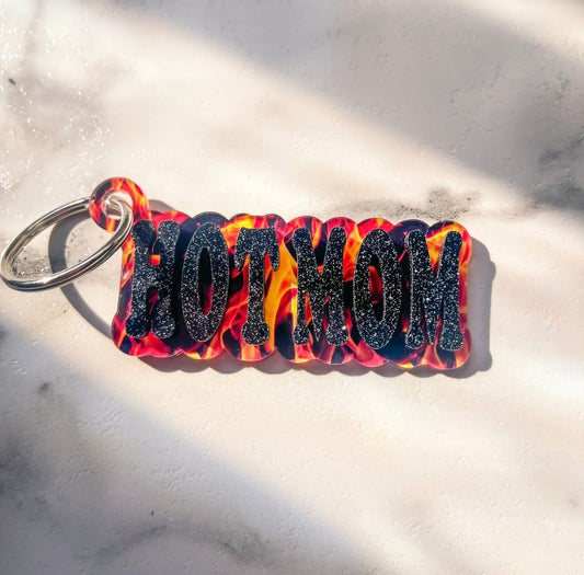 Hot mom keychain