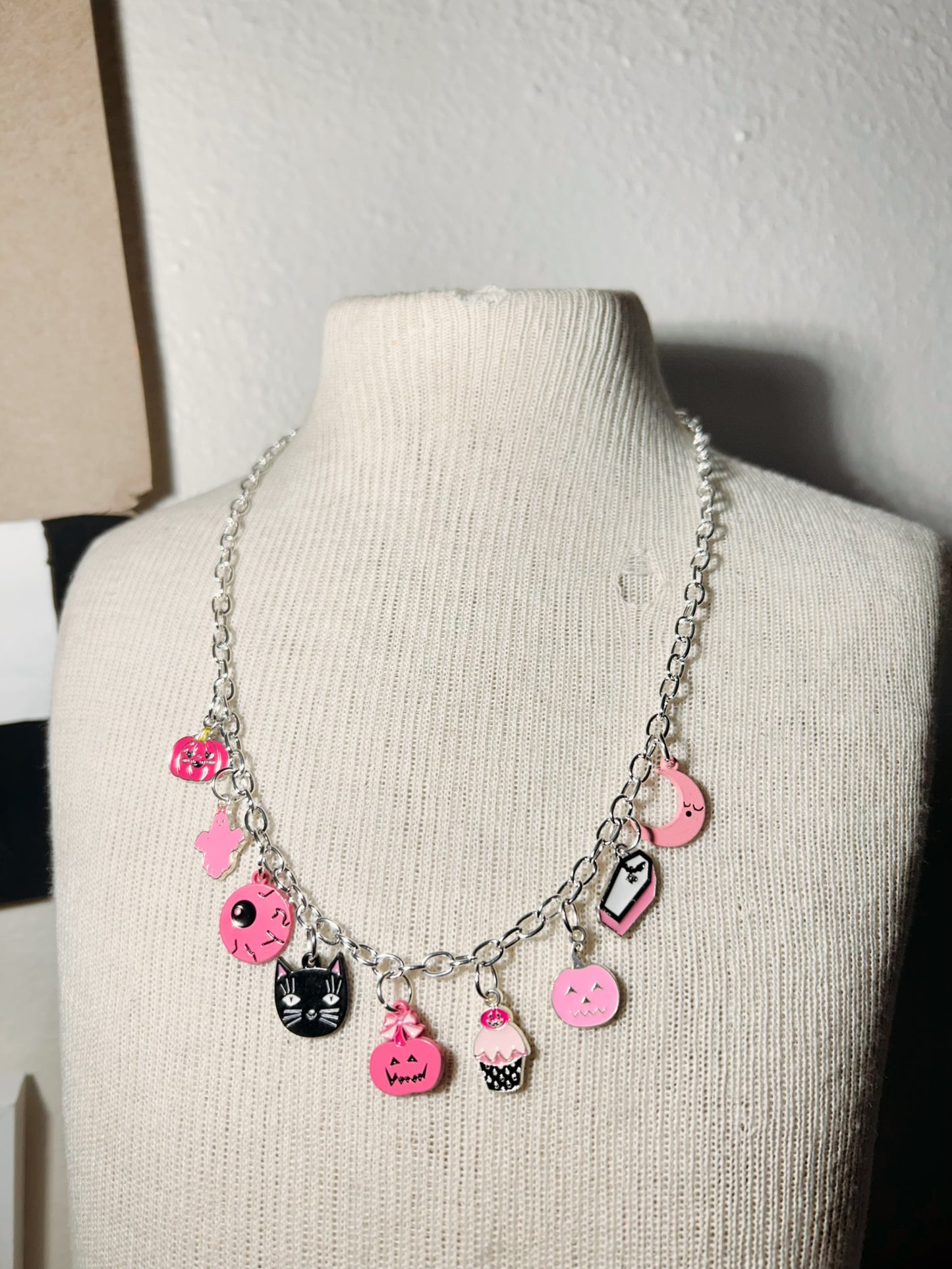 Pink Halloween Necklace