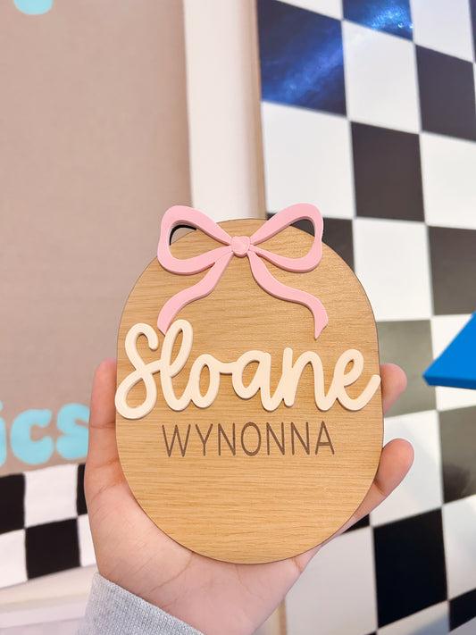 Bow name sign