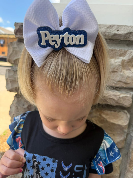 Glittery blue clips