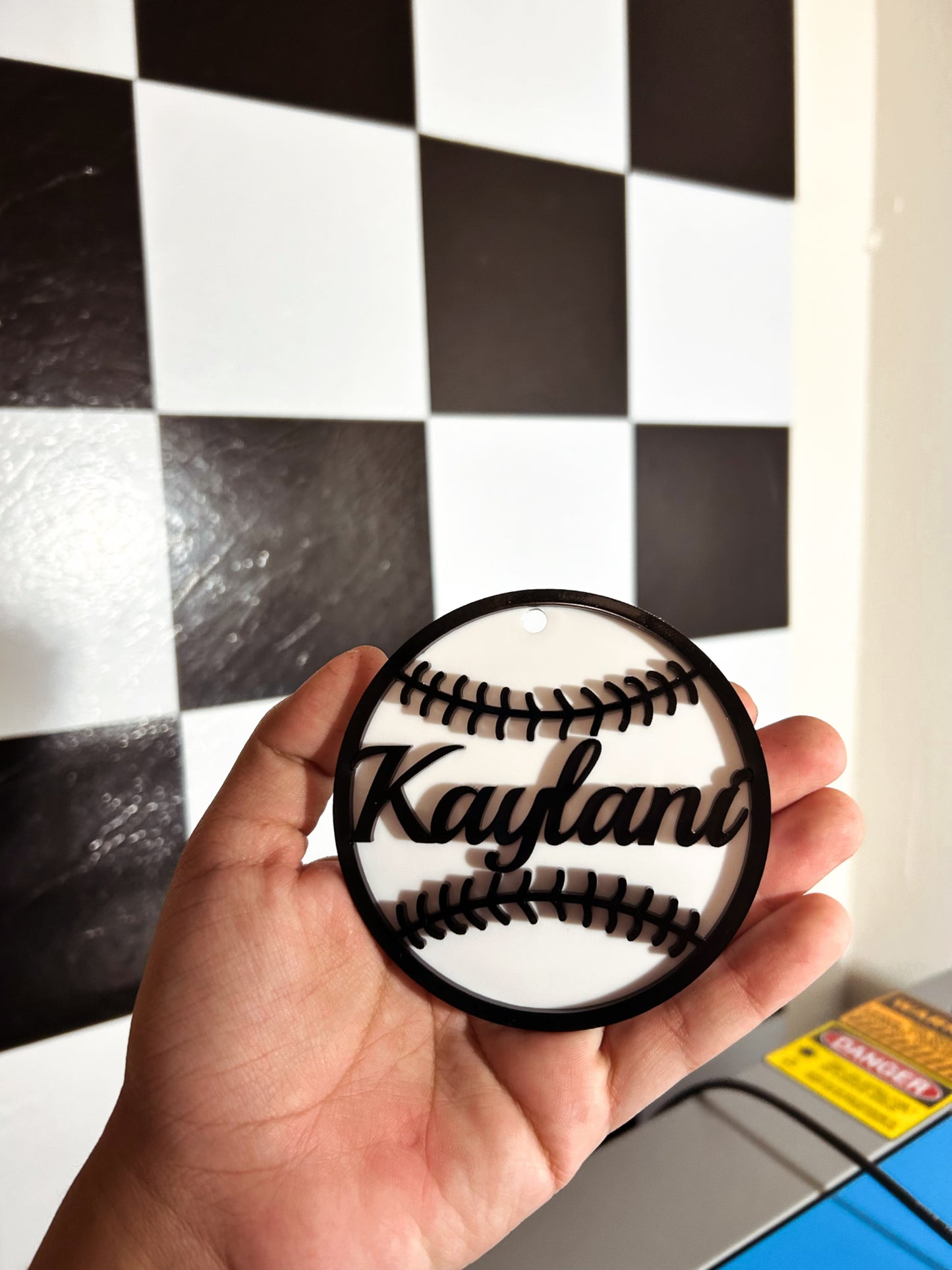 Baseball bag tag